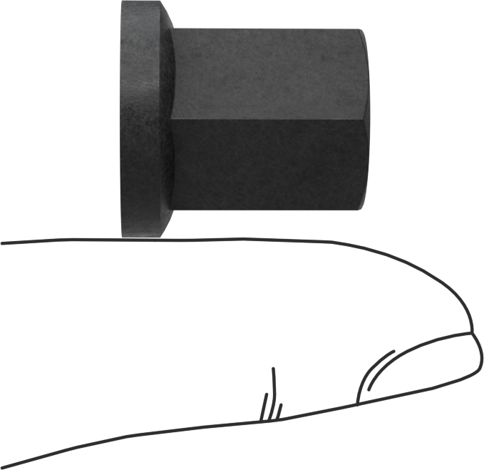 Fiberglas flanş somunu, 3/8"-24 Diş Boyutu