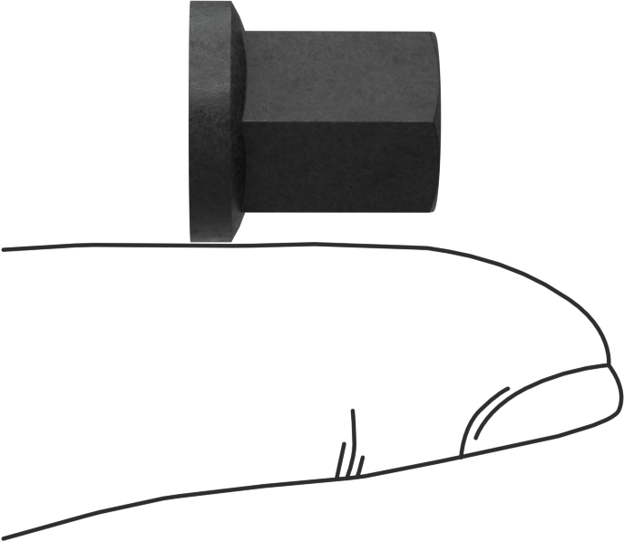 Fiberglas flanş somunu, 1/4"-20 Diş Boyutu