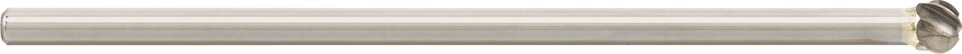 Yumuşak Metaller ve Plastik için Ekstra Uzun Frez, Bilye, 3/8" Baş Çapı