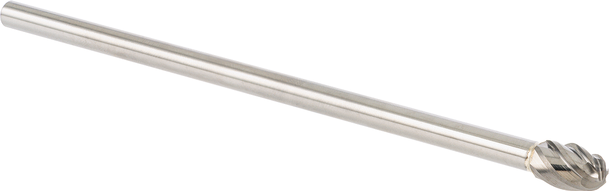 Yumuşak Metaller ve Plastik için Ekstra Uzun Frez, Oval, 3/8" Baş Çapı