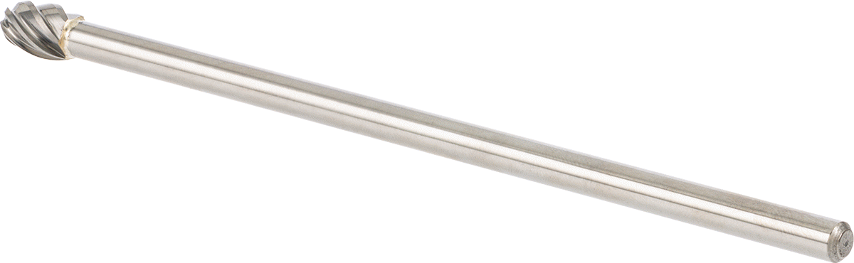 Yumuşak Metaller ve Plastik için Ekstra Uzun Frez, Oval, 3/8" Baş Çapı