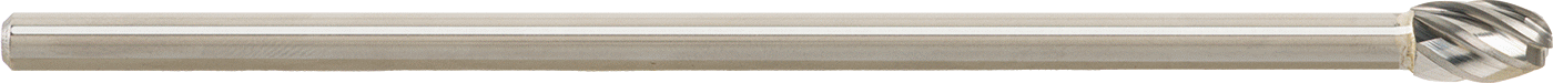 Yumuşak Metaller ve Plastik için Ekstra Uzun Frez, Oval, 3/8" Baş Çapı