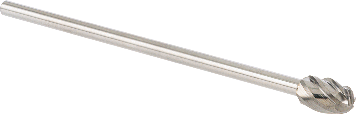 Yumuşak Metaller ve Plastik için Ekstra Uzun Frez, Oval, 1/2" Baş Çapı