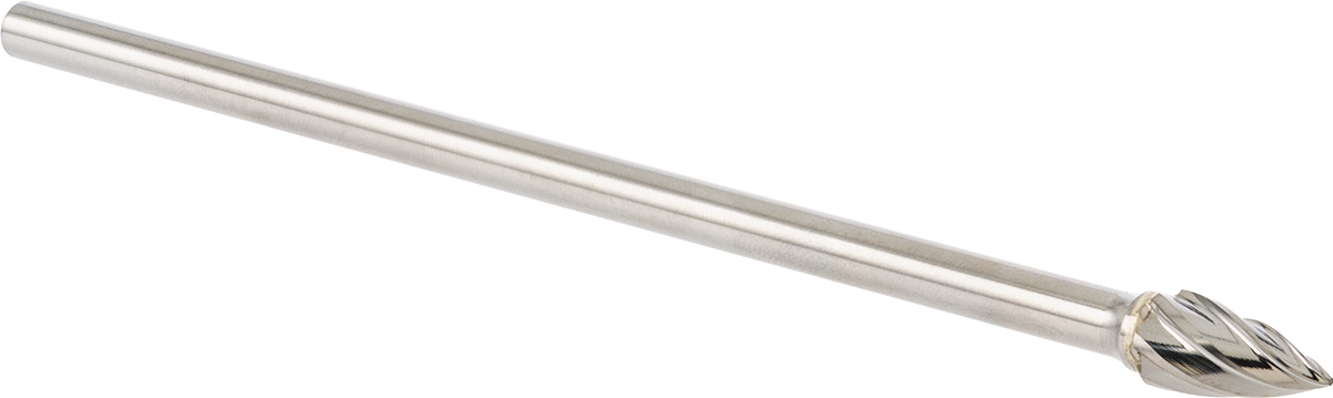 Yumuşak Metaller ve Plastik için Ekstra Uzun Frez, Sivri Uçlu Ağaç, 3/8" Baş Çapı