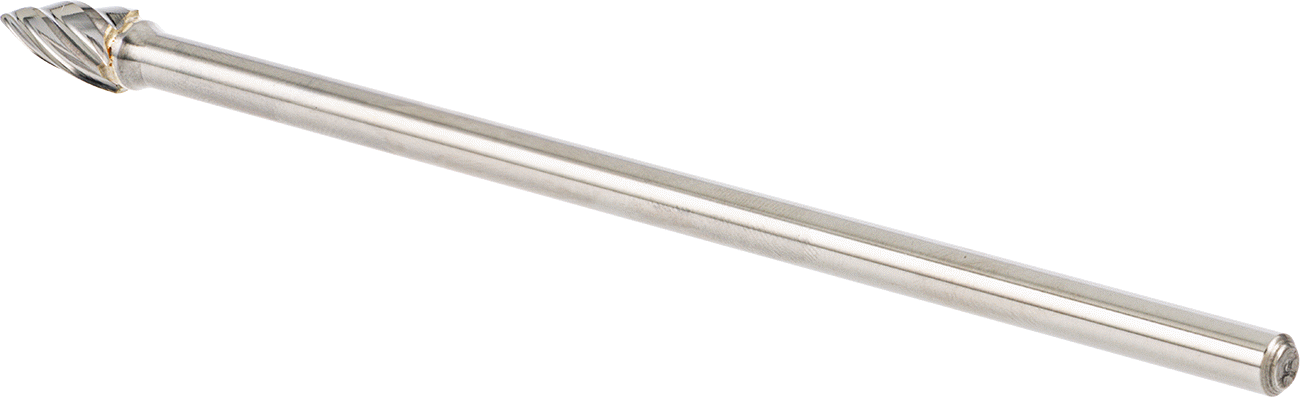 Yumuşak Metaller ve Plastik için Ekstra Uzun Frez, Sivri Uçlu Ağaç, 3/8" Baş Çapı