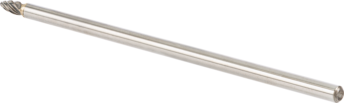 Yumuşak Metaller ve Plastik için Ekstra Uzun Frez, Alev, 1/4" Baş Çapı