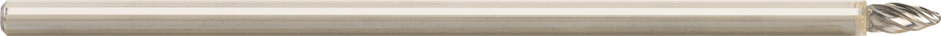 Yumuşak Metaller ve Plastik için Ekstra Uzun Frez, Alev, 1/4" Baş Çapı