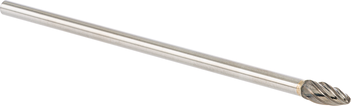 Yumuşak Metaller ve Plastik için Ekstra Uzun Frez, Alev, 5/16" Baş Çapı