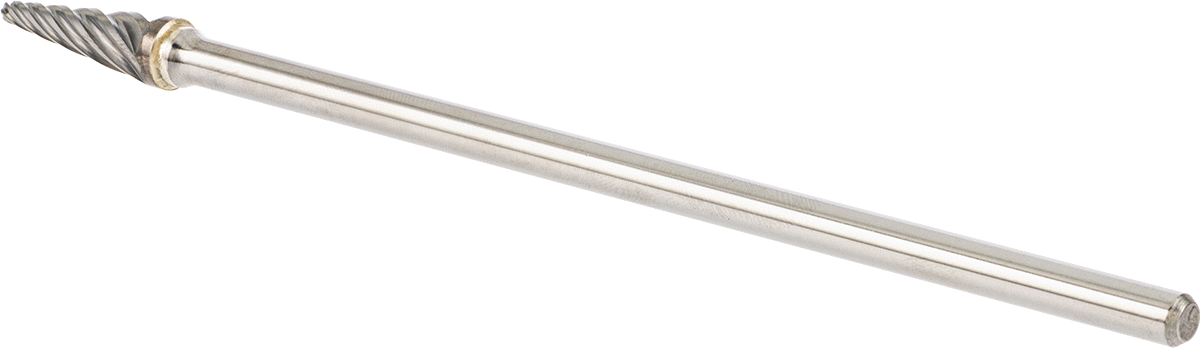 Yumuşak Metaller ve Plastik için Ekstra Uzun Frez, Yuvarlak Konik Koni, 3/8" Baş Çapı