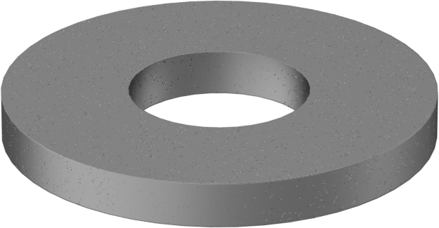 Korozyona Dayanıklı Galvanizli Çelik Pul, USS, 1/4" Vida Boyutu için, 0.312" ID, 0.750" OD