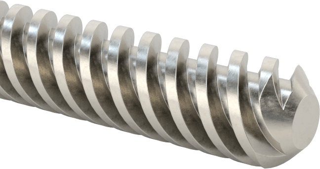 304 Paslanmaz Çelik Hassas Acme Kılavuz Vidası, Hızlı Hareket, Sağ El, 1/4"-12 Diş Boyutu, 18 inç Uzunluk, 4:1 Speed