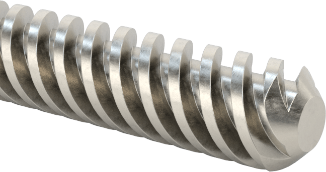 304 Paslanmaz Çelik Hassas Acme Kılavuz Vidası, Hızlı Hareket, Sağ El, 1/4"-12 Diş Boyutu, 3 Fit Uzunluk, 4:1 Speed