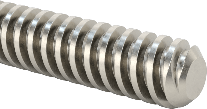 304 Paslanmaz Çelik Hassas Acme Kılavuz Vidası, Hızlı Hareket, Sağ El, 3/8"-10 Diş Boyutu, 3 Fit Uzunluk, 2:1 Speed