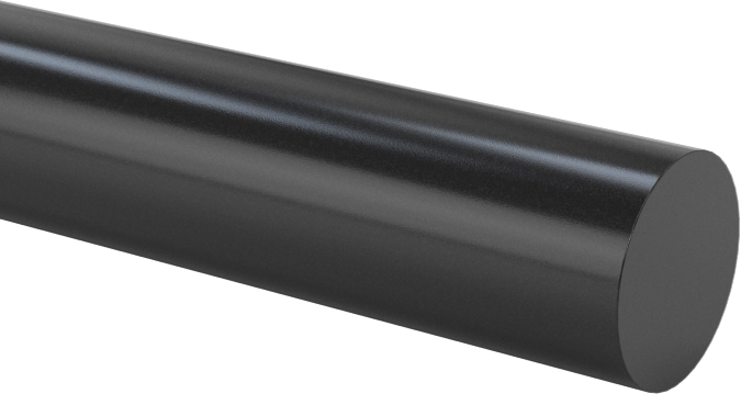 Antistatik Kaygan UHMW Polietilen Çubuk, 1/4" Çap, 5 Fit Uzunluk