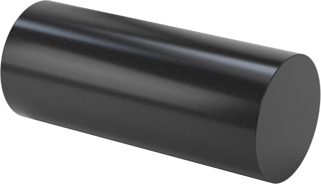 Antistatik Kaygan UHMW Polietilen Çubuk, 5" Çap