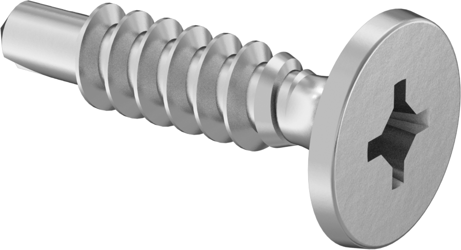 Çinko Kaplı Çelik Delme Vidaları, Alçıpanı Metal Çerçeveye Birleştirir, Numara 8 Boyut, 3/4" Uzunluk