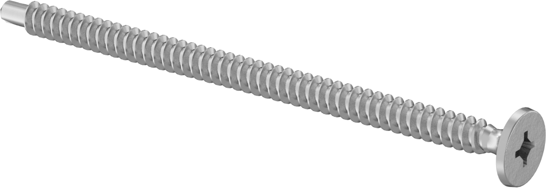 Çinko Kaplı Çelik Delme Vidaları, Alçıpanı Metal Çerçeveye Birleştirir, Numara 8 Boyut, 3" Uzunluk