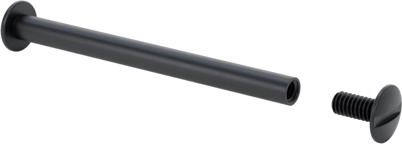 Düşük Profilli Bağlama Kovanı ve Vida, Siyah Eloksallı 6061 Alüminyum, 2-1/2“-2-3/4” Kalınlık için