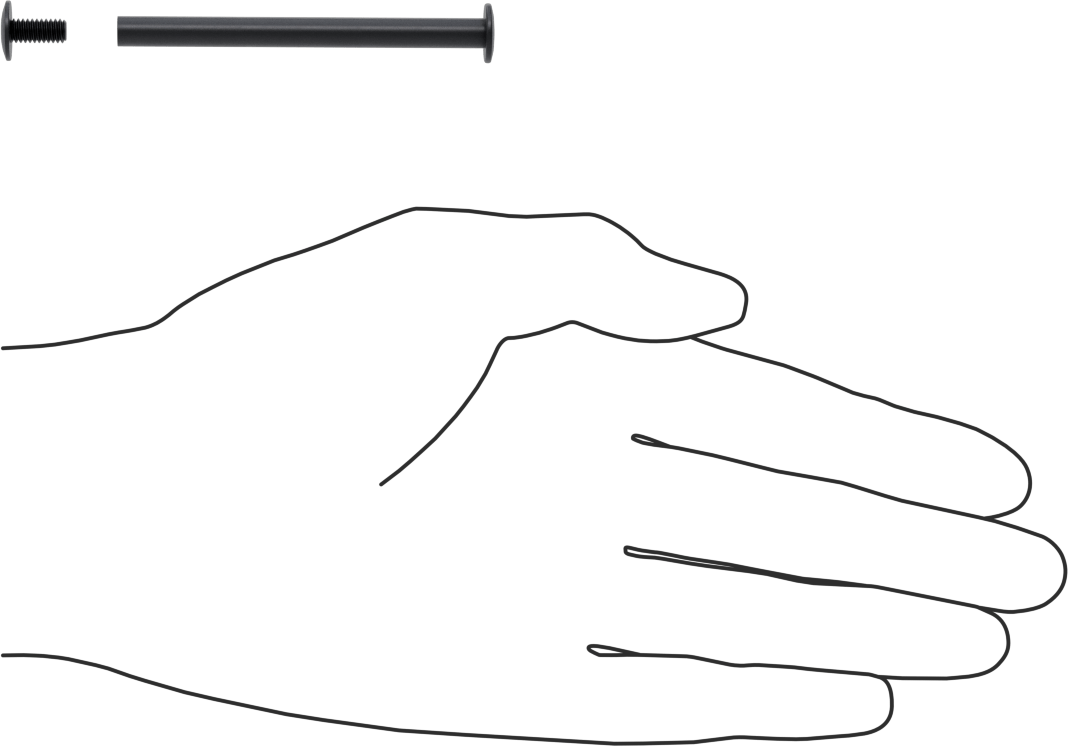 Düşük Profilli Bağlama Kovanı ve Vida, Siyah Eloksallı 6061 Alüminyum, 2-1/2“-2-3/4” Kalınlık için