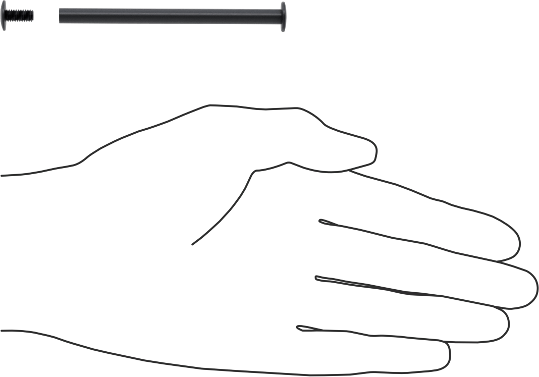 Düşük Profilli Bağlama Kovanı ve Vida, Siyah Eloksallı 6061 Alüminyum, 8-32 Diş, 3“-3-1/4” Kalınlık için