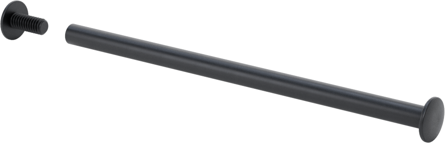 Düşük Profilli Bağlama Kovanı ve Vida, Siyah Eloksallı 6061 Alüminyum, 8-32 Diş, 4“-4-1/4” Kalınlık için