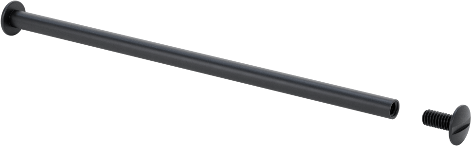 Düşük Profilli Bağlama Kovanı ve Vida, Siyah Eloksallı 6061 Alüminyum, 8-32 Diş, 5“-5-1/4” Kalınlık için