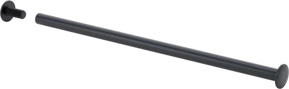 Düşük Profilli Bağlama Kovanı ve Vida, Siyah Eloksallı 6061 Alüminyum, 8-32 Diş, 5“-5-1/4” Kalınlık için