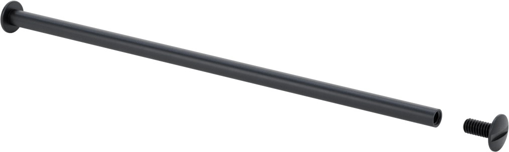 Düşük Profilli Bağlama Kovanı ve Vida, Siyah Eloksallı 6061 Alüminyum, 8-32 Diş, 6“-6-1/4” Kalınlık için