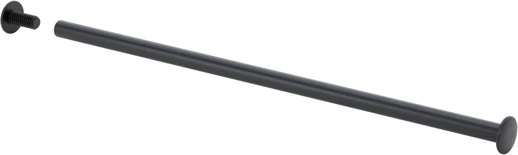 Düşük Profilli Bağlama Kovanı ve Vida, Siyah Eloksallı 6061 Alüminyum, 8-32 Diş, 6“-6-1/4” Kalınlık için