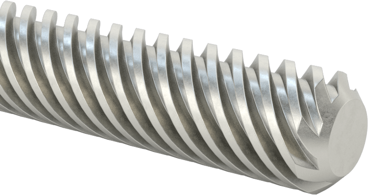 1018 Karbonlu Çelik Hassas Acme Kılavuz Vida, Hızlı Hareket, Sağ El, 1/2"-8 Diş, 3 Fit Uzunluk, 8:1 Speed