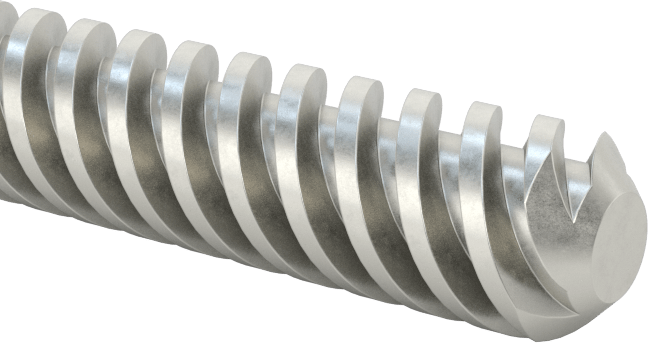 1018 Karbonlu Çelik Hassas Acme Kılavuz Vida, Hızlı Hareket, Sağ El, 1/4"-12 Diş Boyutu, 3 Fit Uzunluk, 4:1 Speed