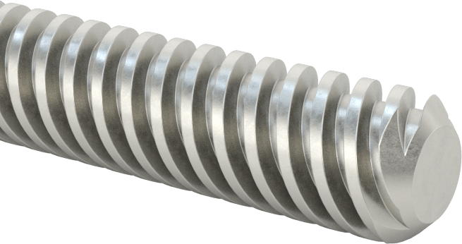 1018 Karbonlu Çelik Hassas Acme Kılavuz Vida, Hızlı Hareket, Sağ El, 1/4"-16 Diş Boyutu, 3 Fit Uzunluk, 4:1 Speed