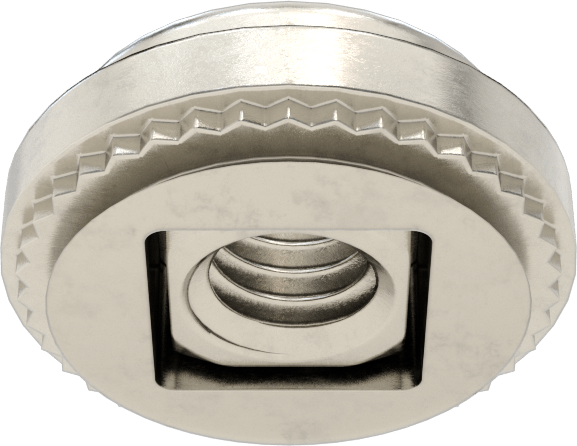 18-8 Paslanmaz Çelik Sac Metal için Hizalama Pres Geçme Somunu, M4 x 0,7 mm Diş Boyutu, 0,97 mm Minimum Panel Kalınlığı için