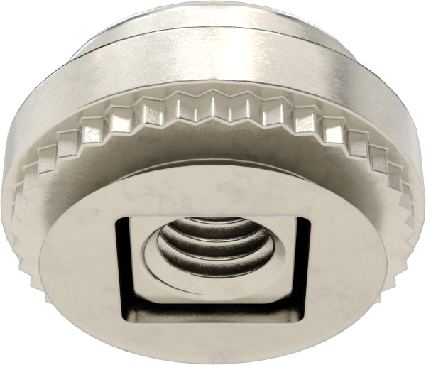 18-8 Paslanmaz Çelik Sac Metal için Hizalama Pres Geçme Somunu, M3 x 0,5 mm Diş Boyutu, 1,38 mm Minimum Panel Kalınlığı için