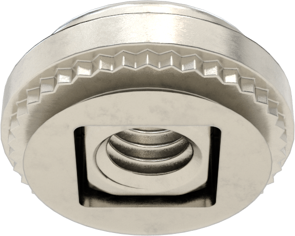 18-8 Paslanmaz Çelik Sac Metal için Hizalama Pres Geçme Somunu, M4 x 0,7 mm Diş Boyutu, 1,38 mm Minimum Panel Kalınlığı için