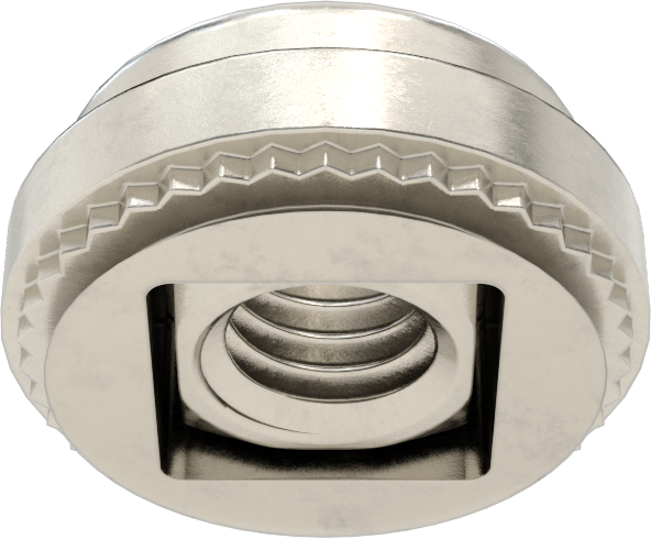 18-8 Paslanmaz Çelik Sac Metal için Hizalama Pres Geçme Somunu, M6 x 1 mm Diş Boyutu, 1,38 mm Minimum Panel Kalınlığı için