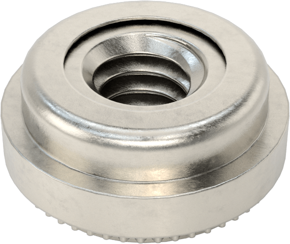 18-8 Paslanmaz Çelik Sac Metal için Hizalama Pres Geçme Somunu, 1/4"-20 Diş Boyutu, 0,054" Minimum Panel Kalınlığı için