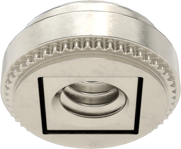 18-8 Paslanmaz Çelik Sac Metal için Hizalama Pres Geçme Somunu, 1/4"-20 Diş Boyutu, 0,054" Minimum Panel Kalınlığı için
