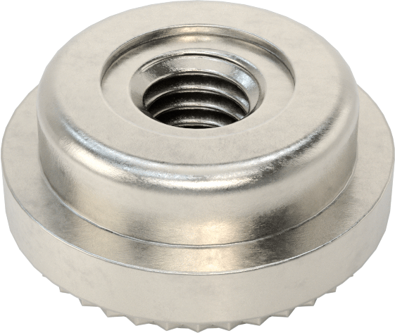 18-8 Paslanmaz Çelik Sac Metal için Hizalama Pres Geçme Somunu, M3 x 0,5 mm Diş Boyutu, 0,97 mm Minimum Panel Kalınlığı için