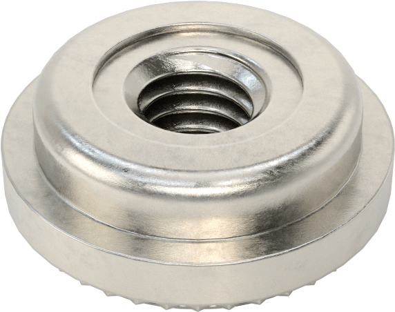 18-8 Paslanmaz Çelik Sac Metal için Hizalama Pres Geçme Somunu, M4 x 0,7 mm Diş Boyutu, 0,97 mm Minimum Panel Kalınlığı için