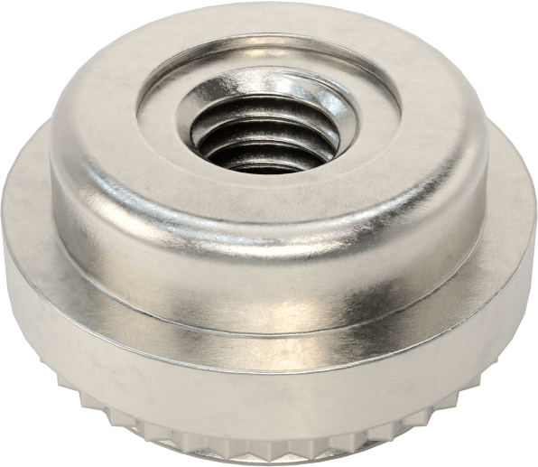 18-8 Paslanmaz Çelik Sac Metal için Hizalama Pres Geçme Somunu, M3 x 0,5 mm Diş Boyutu, 1,38 mm Minimum Panel Kalınlığı için