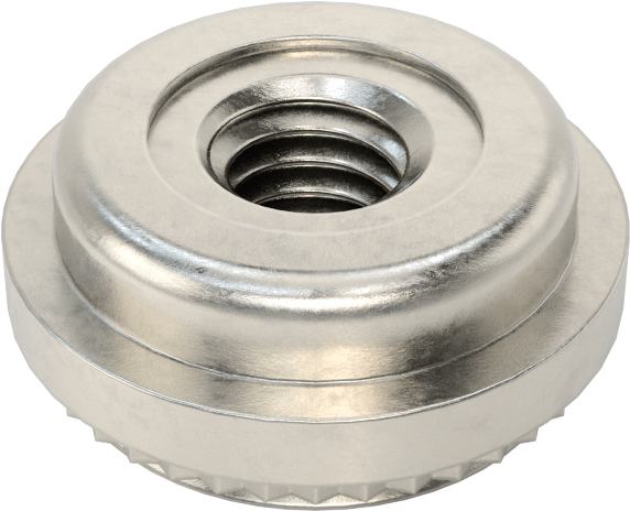18-8 Paslanmaz Çelik Sac Metal için Hizalama Pres Geçme Somunu, M4 x 0,7 mm Diş Boyutu, 1,38 mm Minimum Panel Kalınlığı için