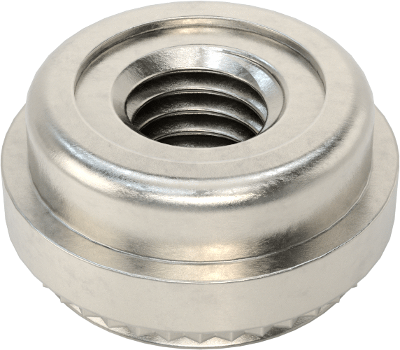 18-8 Paslanmaz Çelik Sac Metal için Hizalama Pres Geçme Somunu, M5 x 0,8 mm Diş Boyutu, 1,38 mm Minimum Panel Kalınlığı için