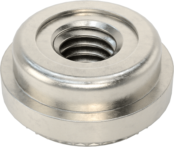 18-8 Paslanmaz Çelik Sac Metal için Hizalama Pres Geçme Somunu, M6 x 1 mm Diş Boyutu, 1,38 mm Minimum Panel Kalınlığı için