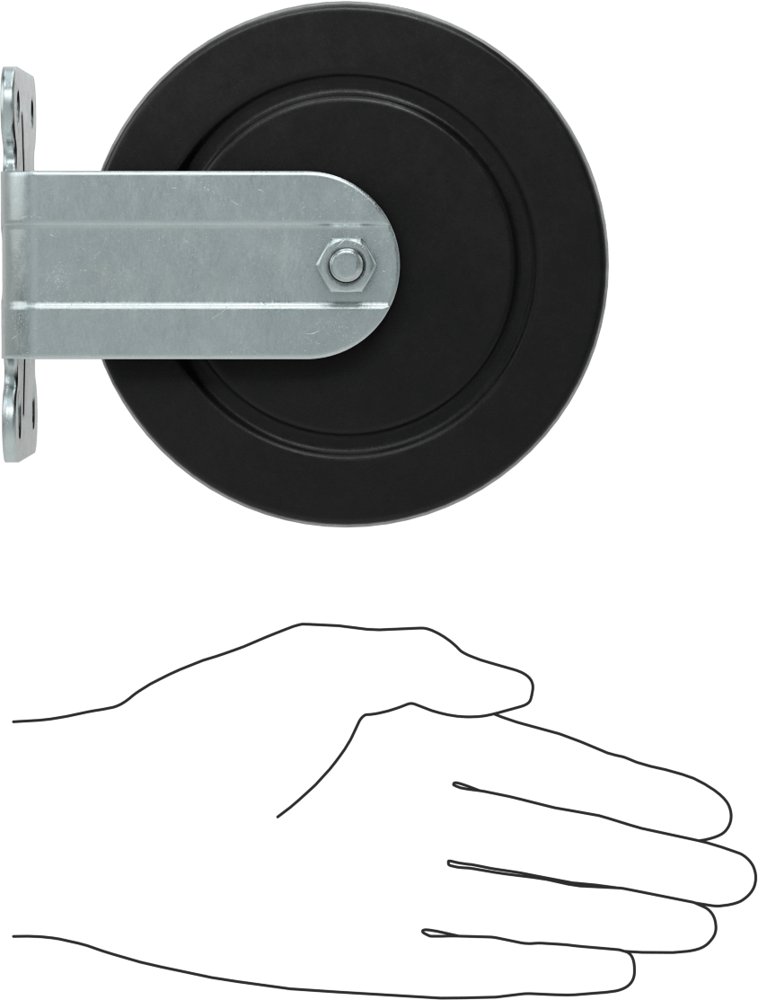 Cart-King Tekerlek, Rigid, 5" Çaplı 70A Sertlikte Tekerlek, Rulman