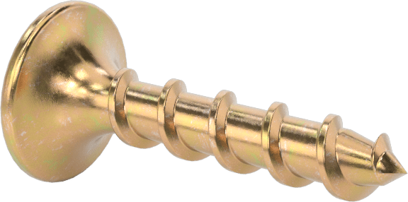 Ahşap için Alçıpan Vidası, Çinko Sarı Kromat Kaplı Çelik, Numara 6 Boyut, 3/4" Uzunluk