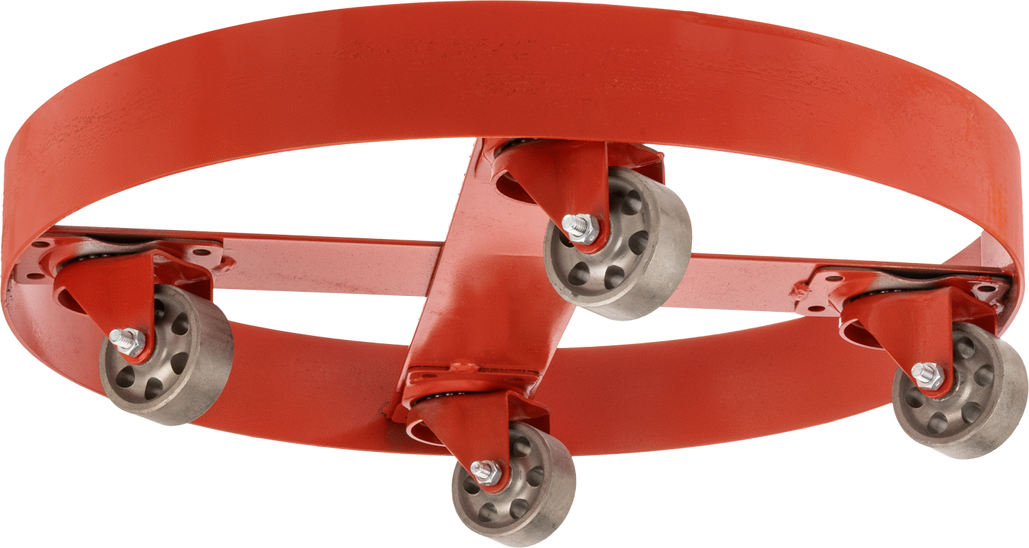 Çelik Tambur Arabası, Çapraz Destek, 900 lb. Kapasite, 19.25" ID, 3,75" Yüksek Platform