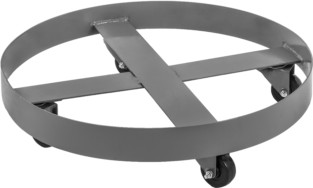 Çelik Tambur Arabası, Çapraz Destek, 700 lb. Kapasite, 23.25" ID, 3,75" Yüksek Platform