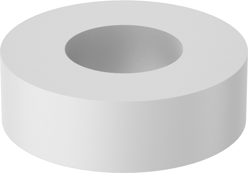Hava Koşullarına Dayanıklı EPDM Kauçuk Sızdırmazlık Pulları, 6 numaralı vida boyutu için, 0.120" ID, 0.250" OD, Beyaz
