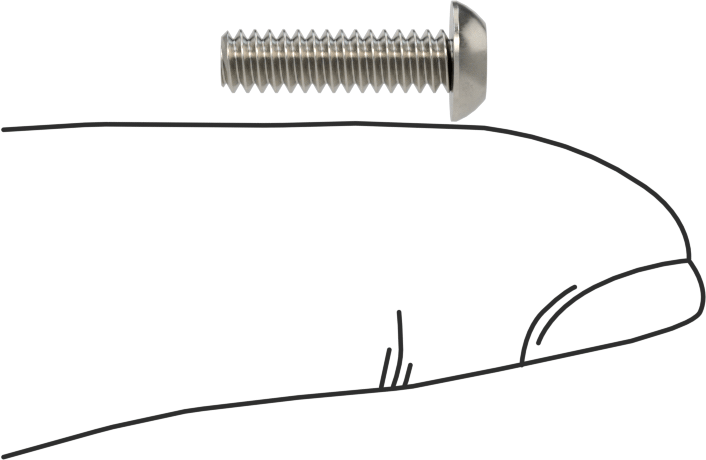 Asimetrik Sürgülü Başlı Vidalar, Kurcalamaya Dayanıklı, 6-32 Diş, 1/2" Uzunluk